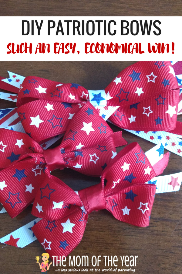 DIY Patriotic Hair Bows - The Mom of the Year DIY Patriotic Hair Bows - The Mom of the Year