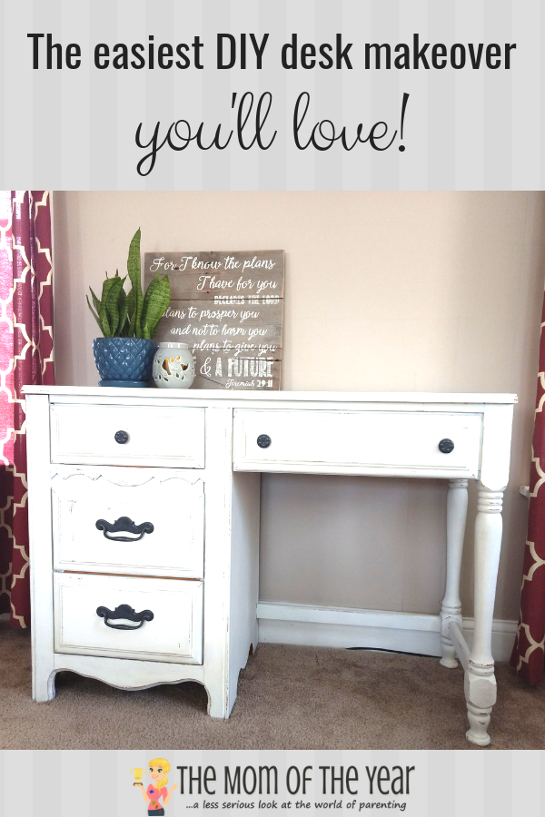 Thrifted desk makeover with Rustoleum chalk paint. - The Collected House