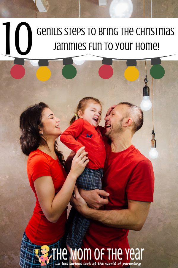 Matching family Christmas jammies new to your family? No worries here are 10 fail-proof steps to getting ALL the members of your family on board, including your possibly less-enthusiastic husband ;) #8 cracks me up! #Christmaspajamas #matchingfamilypajamas