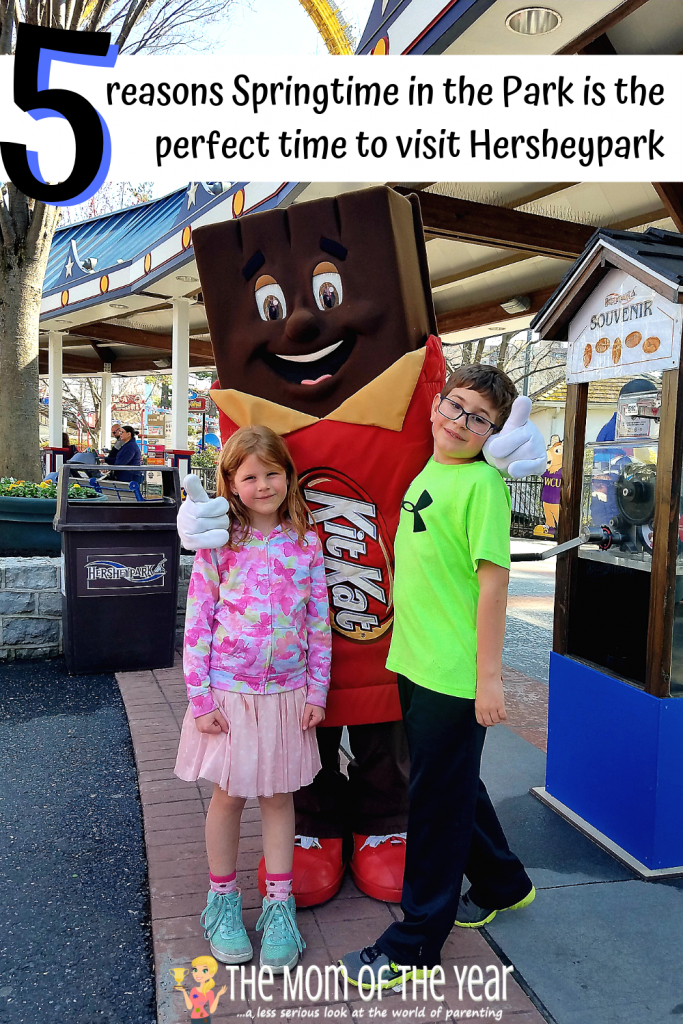 Springtime in the Park is the perfect time to visit Hersheypark--here are 5 reasons why! I would never have thought of #3! Grab the kids and take a family getaway for a weekend in Hershey, PA! You'll be so glad you did!