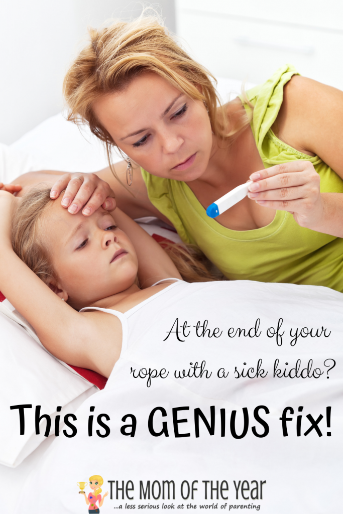 Struggling to keep a hold of it all AND family sickness to boot? Check this GENIUS sick kid hack and never look back, mama--it's fantastic and I love it!