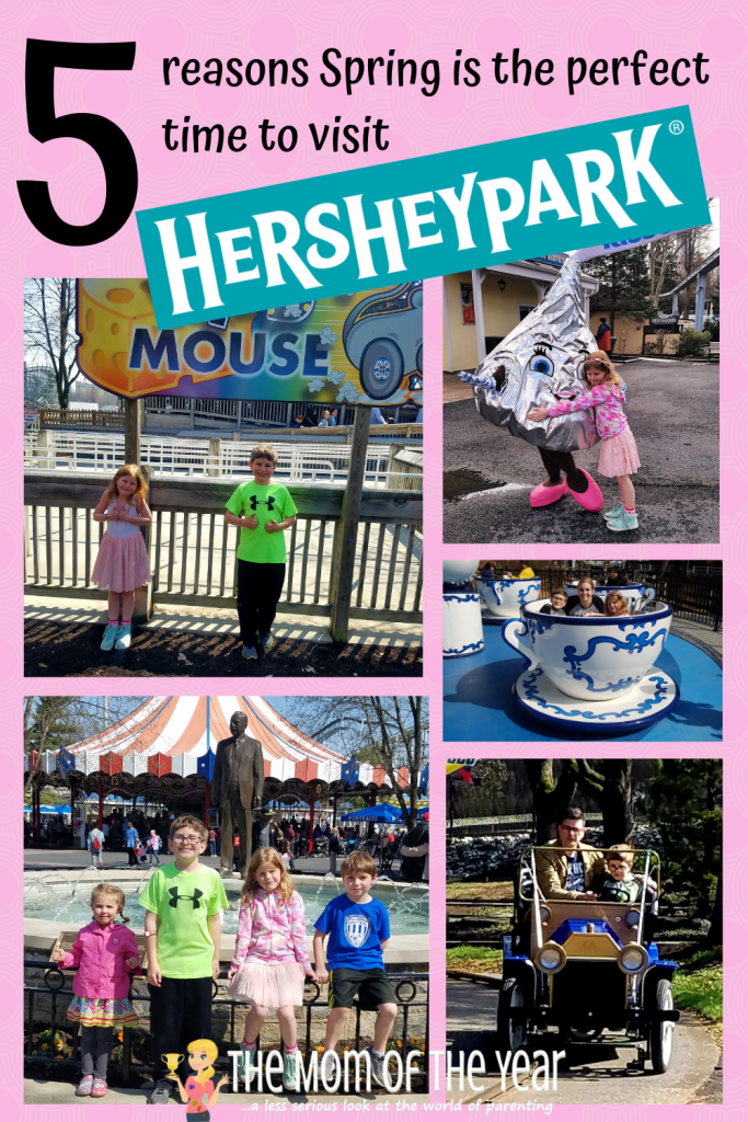 Springtime in the Park is the perfect time to visit Hersheypark--here are 5 reasons why! I would never have thought of #3! Grab the kids and take a family getaway for a weekend in Hershey, PA! You'll be so glad you did!