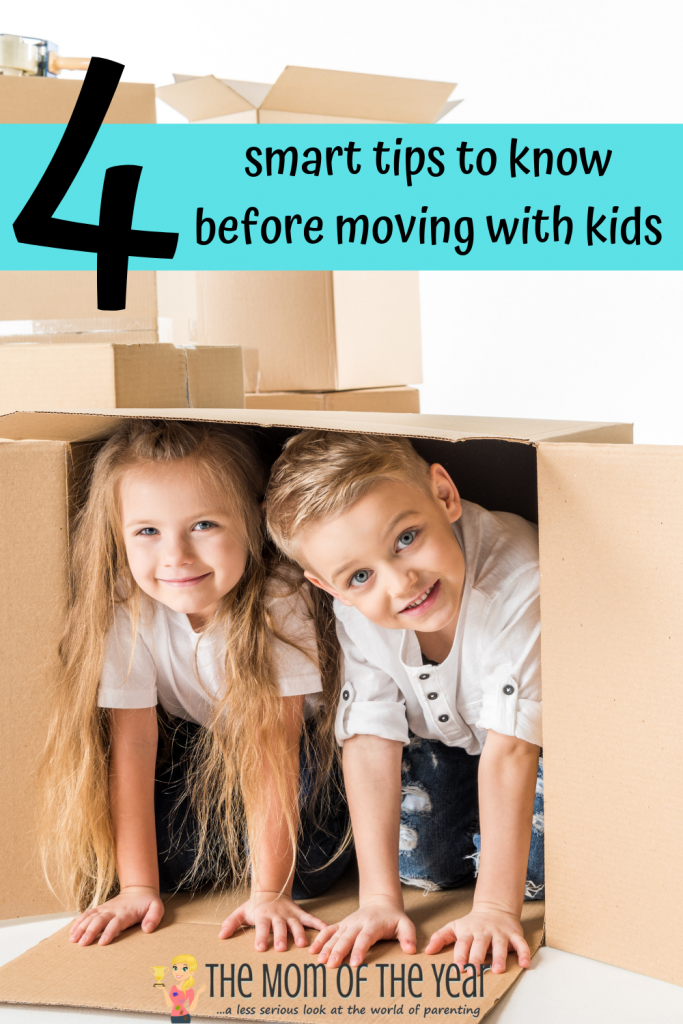 Moving with kids is no joke! Grab these 4 smart tips to make the process go as smoothly as possible! I would never have considered #3! You CAN do this, mama! Go get 'em, mama!