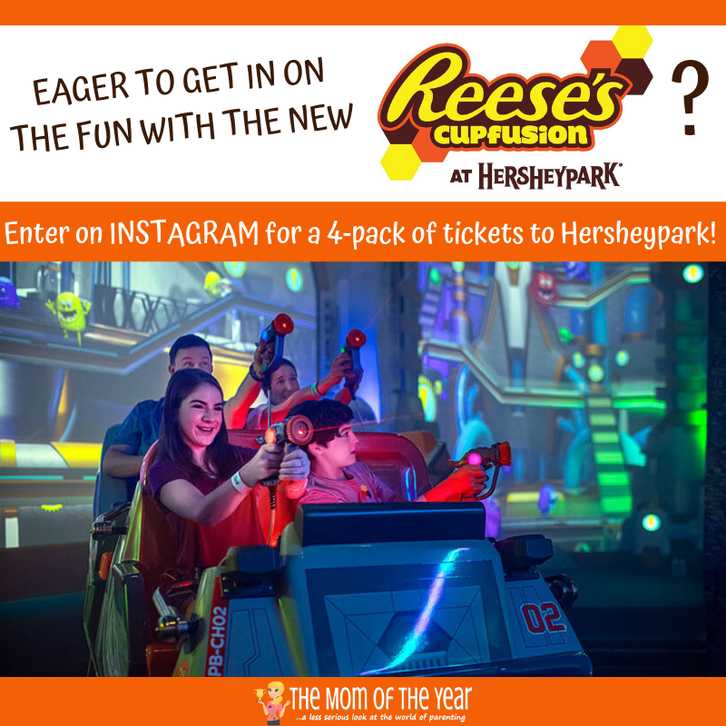 Summertime at Hersheypark is here, along with the sweet new Reese's Cupfusion interactive gaming ride! Pop over here to get the whole scoop on the ride and enter to WIN the giveway of 4-pack of Hersheypark tickets to use in the 2019 season! Bring on the sunshine and fun!