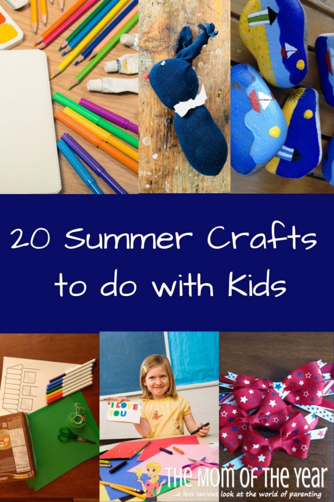 Summer is here! Check out these 20 summer craft ideas kids will love and keep your crew entertained and busy while school is out!