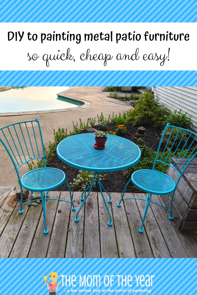 Painting Metal Patio Furniture How To The Mom Of Year - How To Paint Metal Patio Table