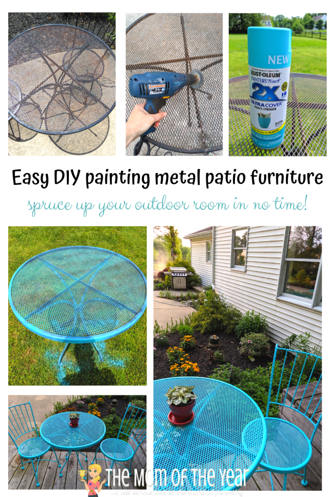 Looking to spruce up your outdoor space? Painting metal patio furniture is an easy outdoor project with a powerful punch that will make a huge difference! I LOVE the smart hack in the 3rd step! Get ready to bring on the outdoor living :)