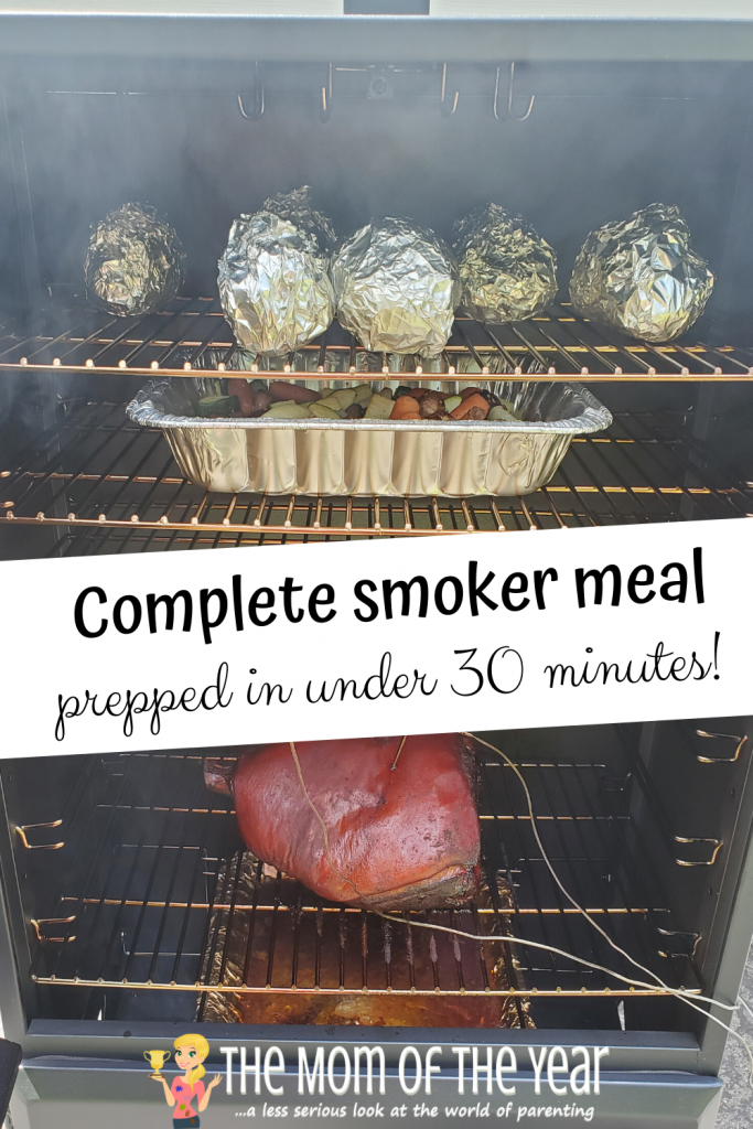 Looking for a sweet summer dinner? This complete smoker meal is EASY and QUICK--genius for all of your summer hosting gigs!