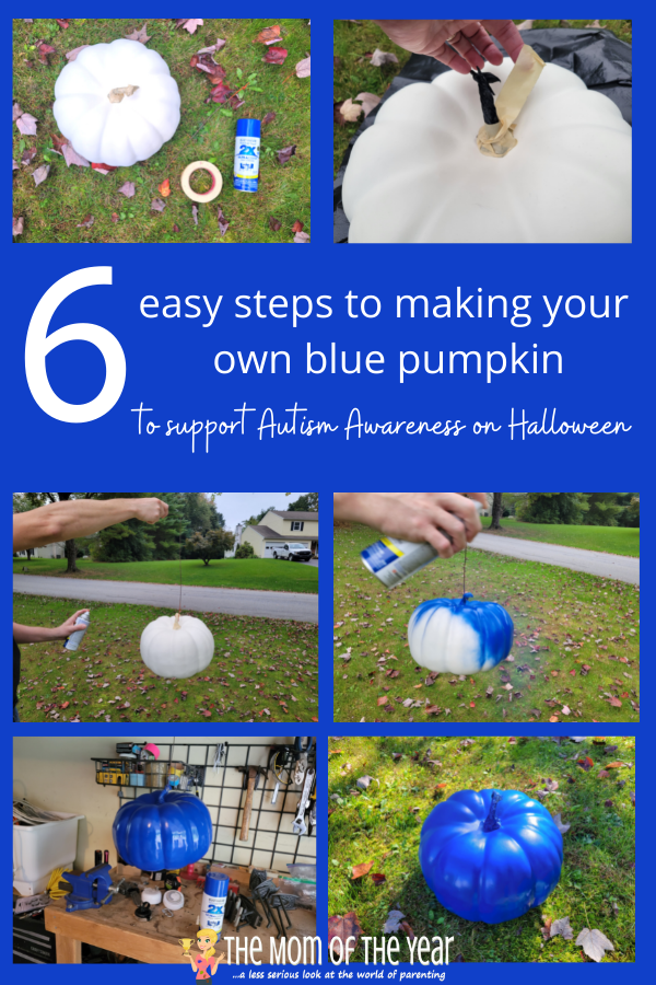 Blue pumpkins for Autism awareness are such a beautiful, practical way to support children on The Spectrum. Read on for the whole scoop, plus the easy-peasy how-to for making your own blue pumpkin!